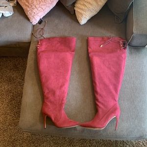 ❤️ Burgundy Wide Calf/Shoe Thigh High Boots❤️